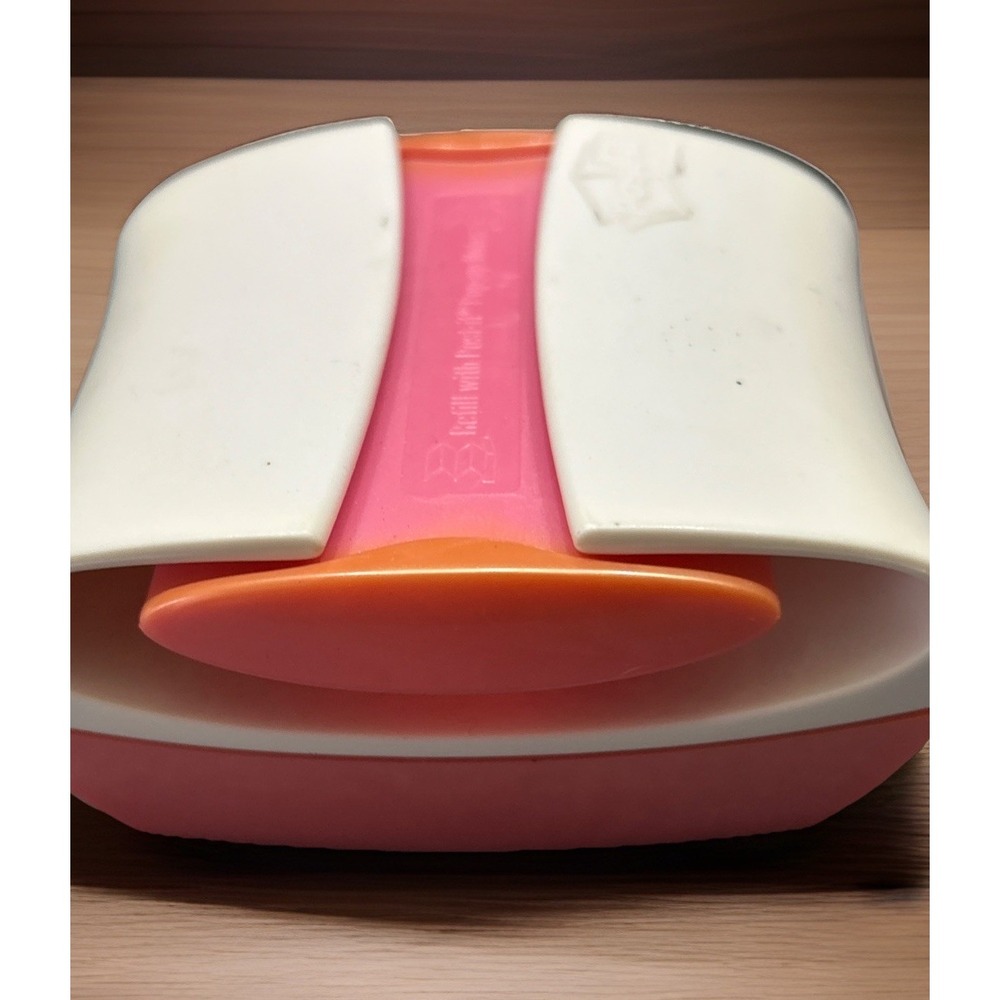 Vintage Post-It PopUp Sticky Note Dispenser PRO330 White Pink HeavyDuty Weighted - Picture 4 of 5